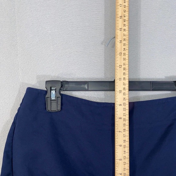 Chicos Pants Womens 0.5 Blue Dark Pockets High Waisted Flared Business Casual - Picture 5 of 14